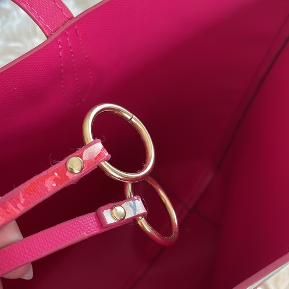 Stein mart Floral peony pink reversible tote purse pocketbook shoulder handbag - Picture 3 of 16